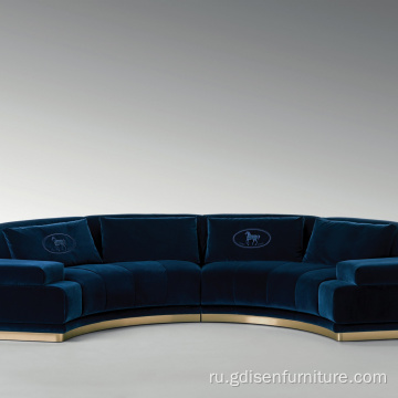 Современная роскошная бархатная ткань Artu круглый секционный диван